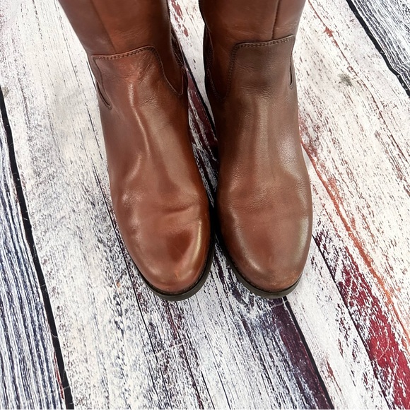 Blondo Viva Tall Leather Riding Boots Butterscotch Brown Waterproof - Picture 4 of 10